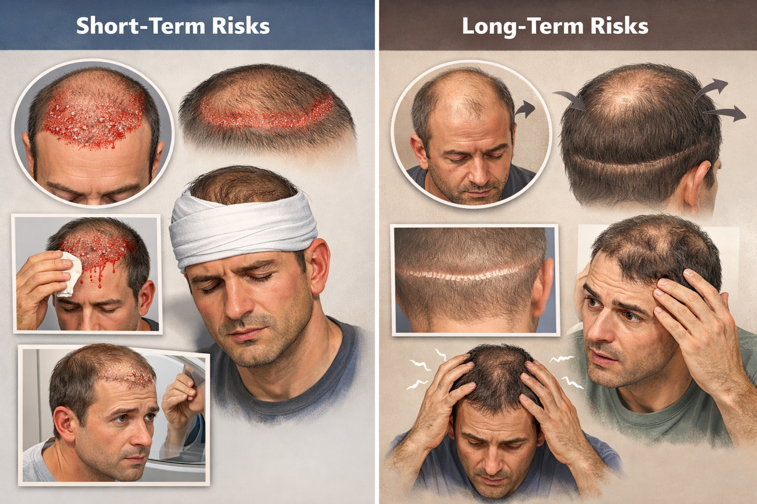 Hair Transplant Side Effects: Short-Term vs Long-Term Risks