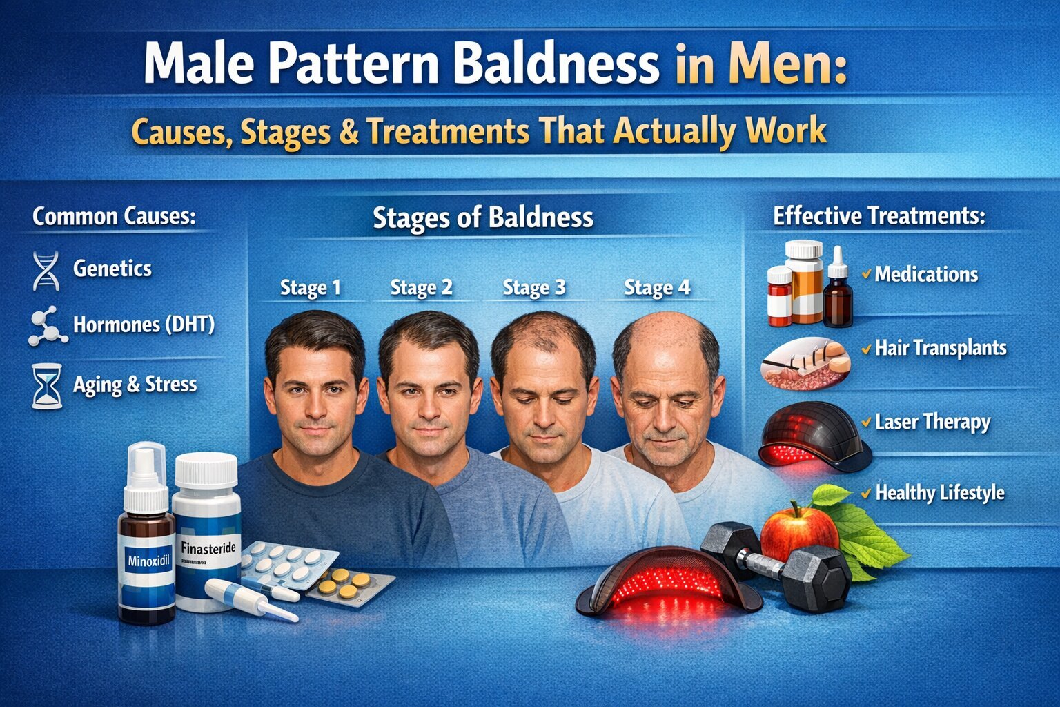 Male Pattern Baldness in Men: Causes, Stages & Treatments That Actually Work