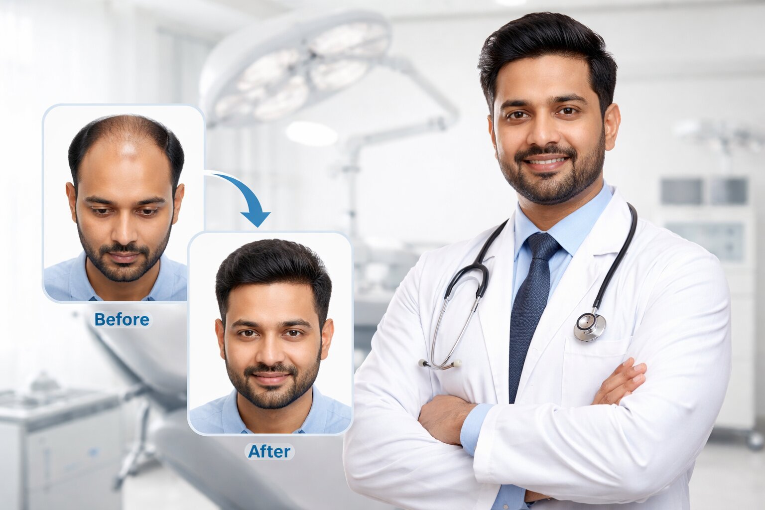 Expert Hair Transplant Doctor in Delhi for Advanced Grade 3-5 Baldness